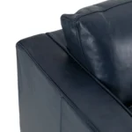 Sven 42_ Tufted Leather Lounge Chair - Oxford Blue
