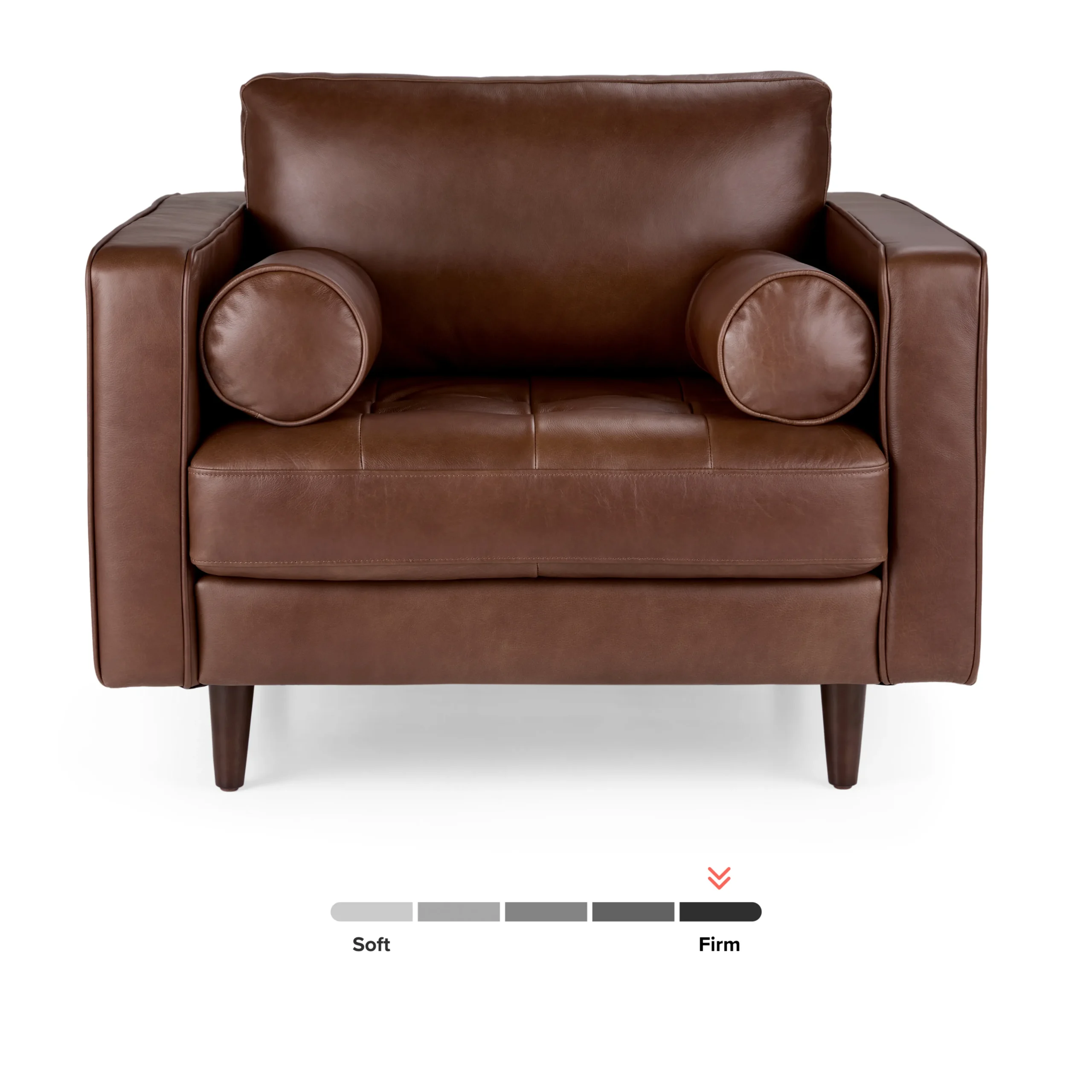 Sven 42_ Tufted Leather Lounge Chair - Taos Brown - Image 8