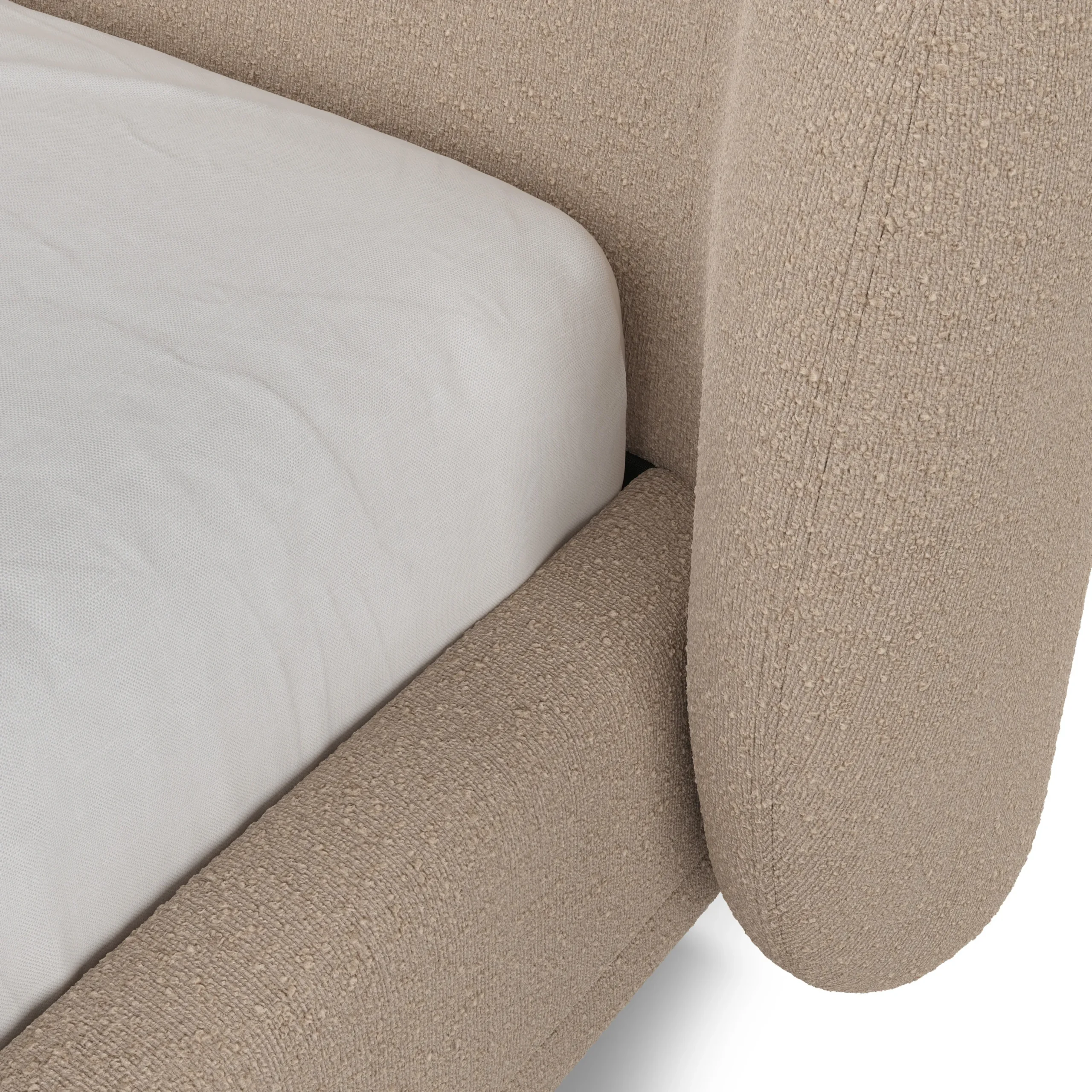 Kayra King Upholstered Bed - Lunaria Sandstone Bouclé - Image 11