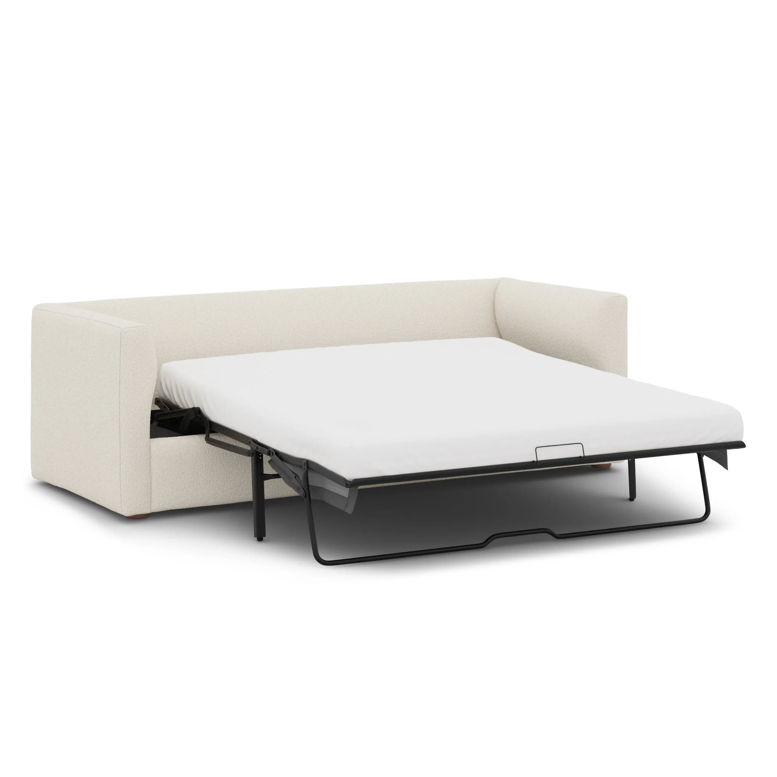 Marina 90_ Sofa Bed - Ivory Wool Bouclé - Image 6