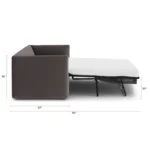 Marina 90_ Velvet Sofa Bed - Hale Warm Gray