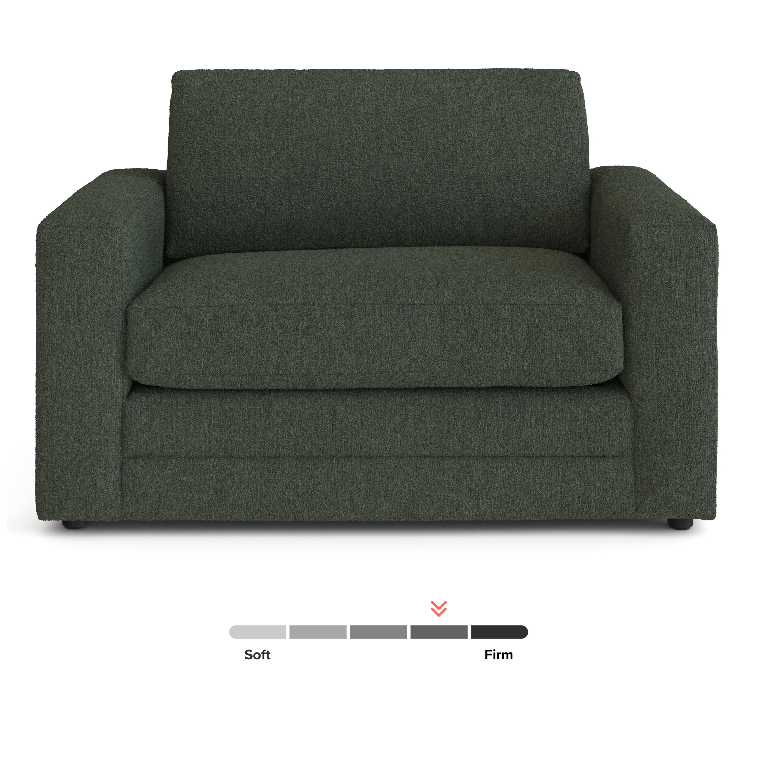Riley 57.5_ Sleeper Chair - Green Wool Bouclé - Image 11