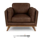 Timber 41_ Leather Lounge Chair - Charme Chocolat