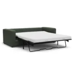 Riley 84_ Sofa Bed - Green Wool Bouclé