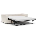 Riley 84_ Sofa Bed - Ivory Wool Bouclé