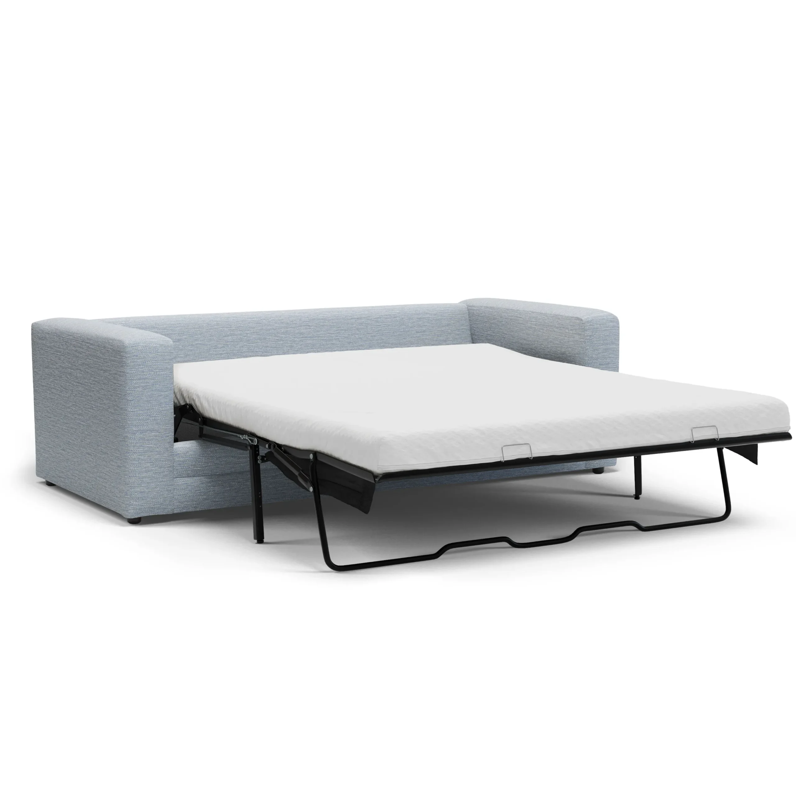 Riley 84_ Sofa Bed - Silver Light Blue - Image 6