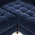 Sven 107" Tufted Velvet Corner Sectional - Plush Cascadia Blue