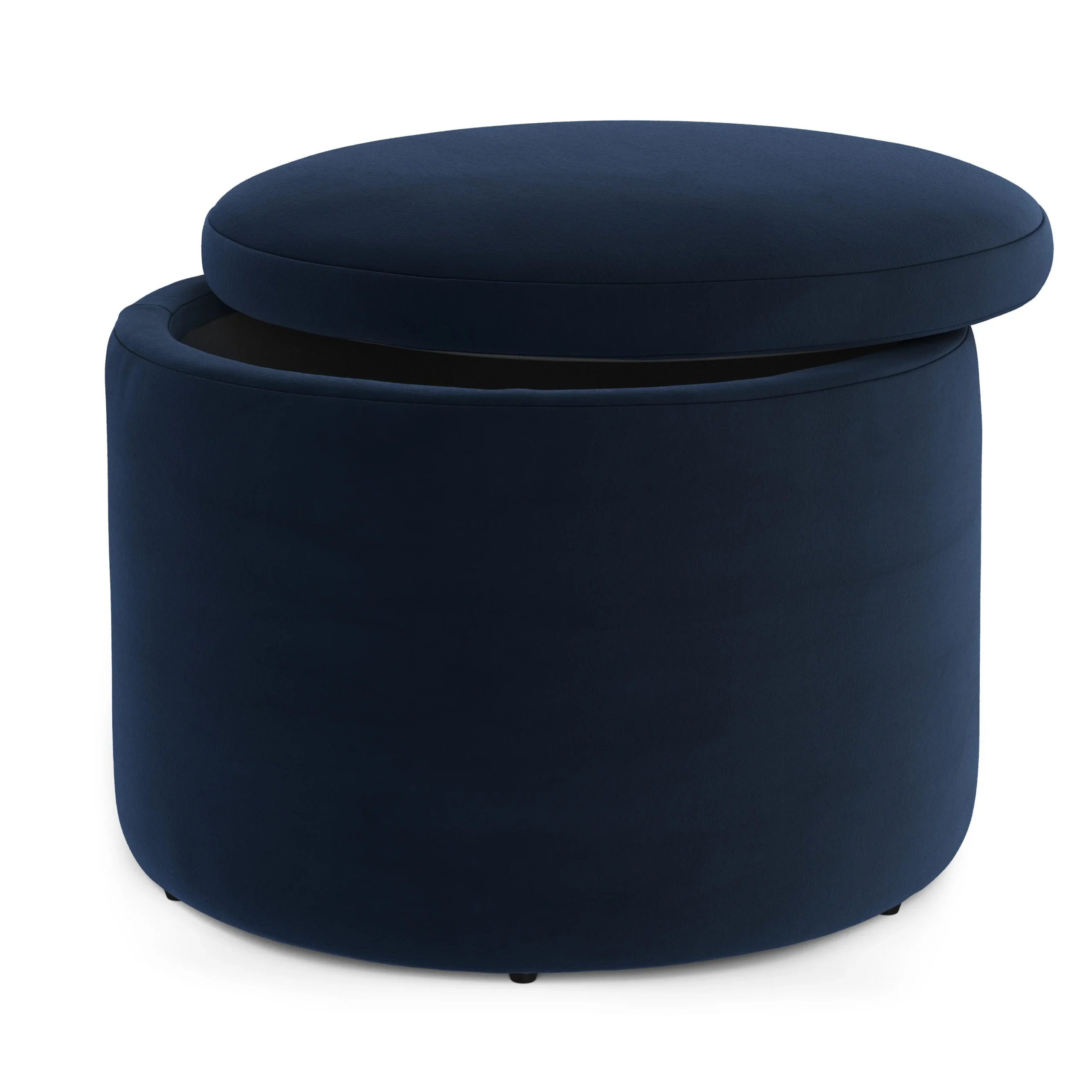 Benson 23.5_ Velvet Storage Ottoman - Hale Ink - Image 8