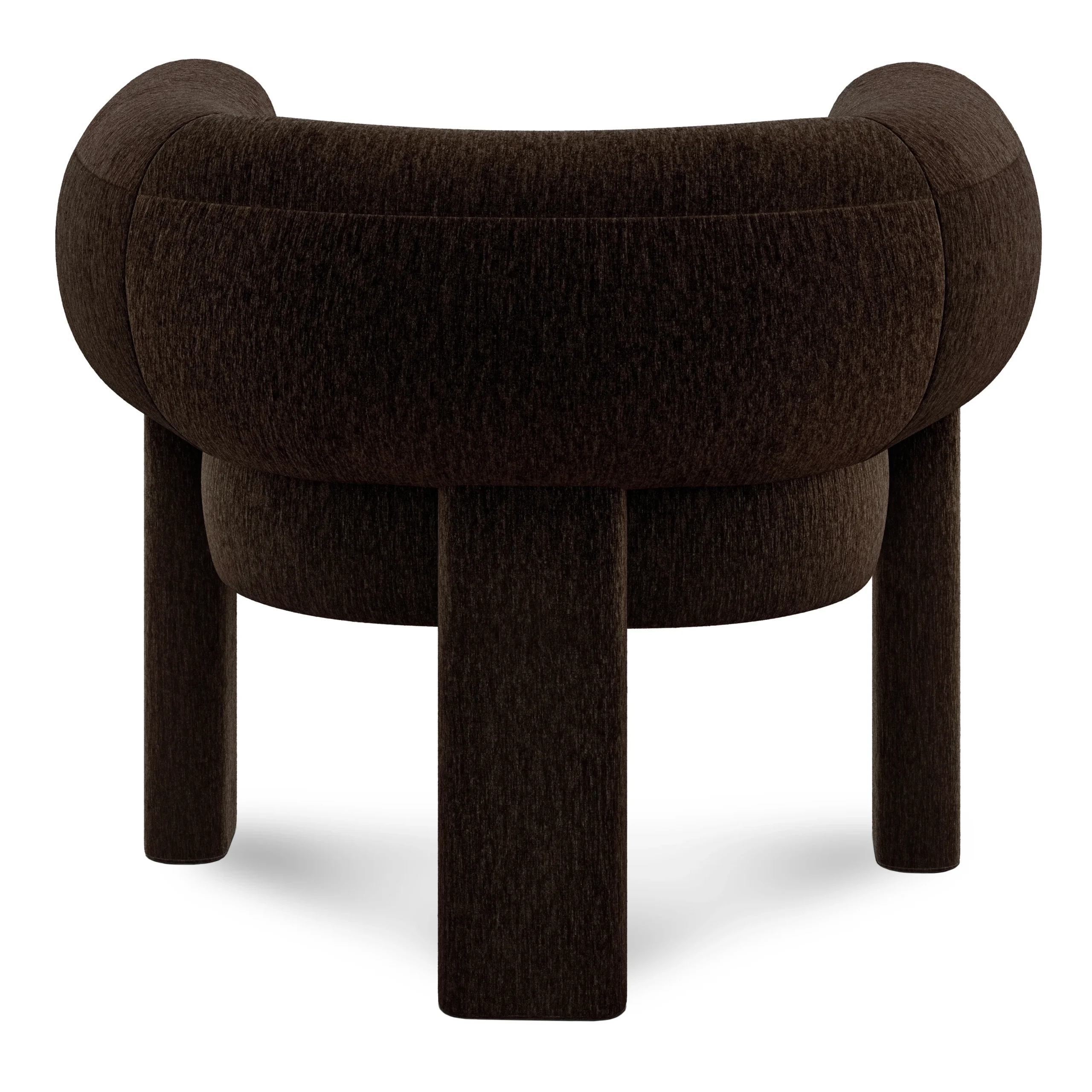 Everse 33.5_ Velvet Lounge Chair - Melange Espresso - Image 3