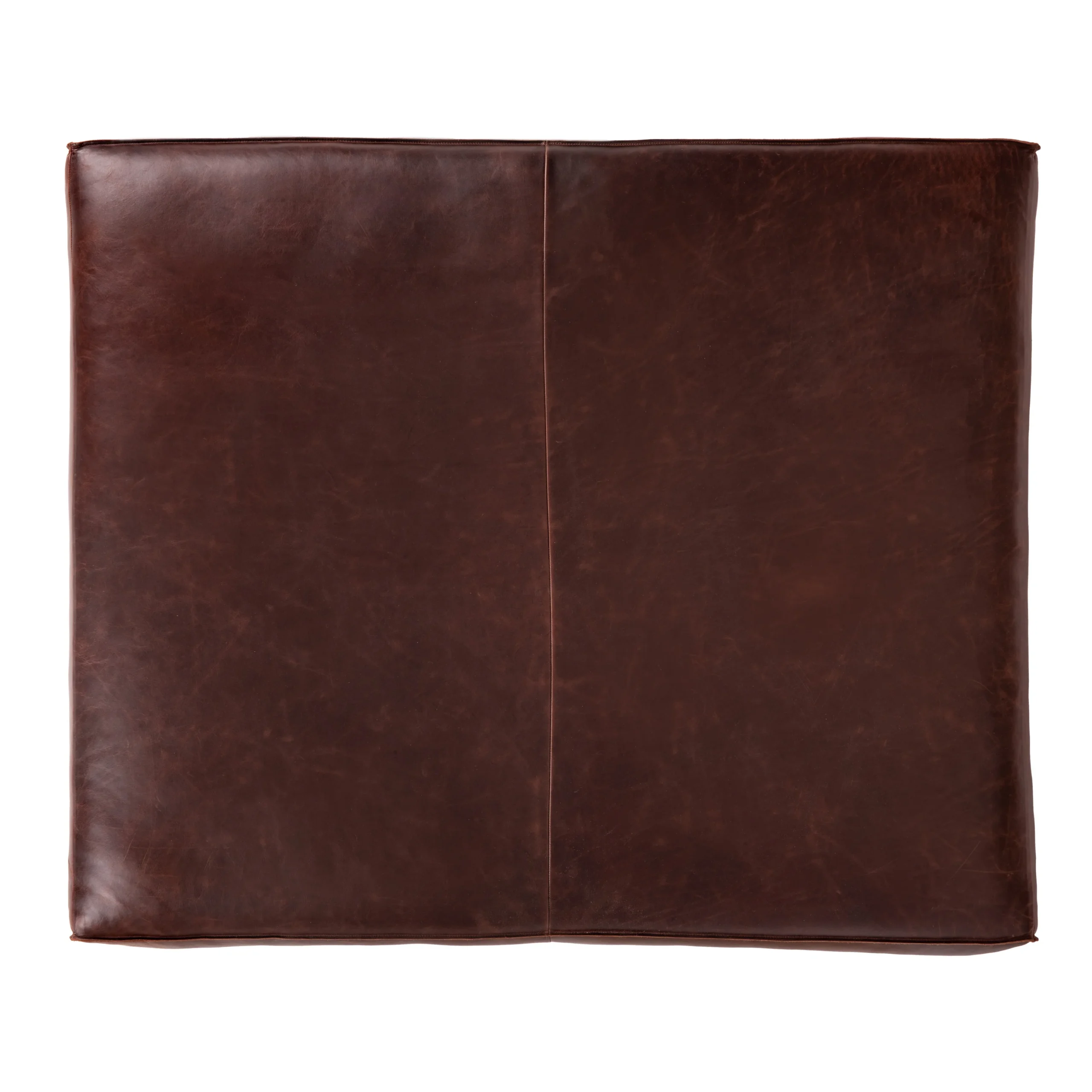 Cigar 47_ Leather Ottoman - Indiana Brown - Image 3