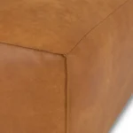 Cigar 47_ Leather Ottoman - Rawhide Tan