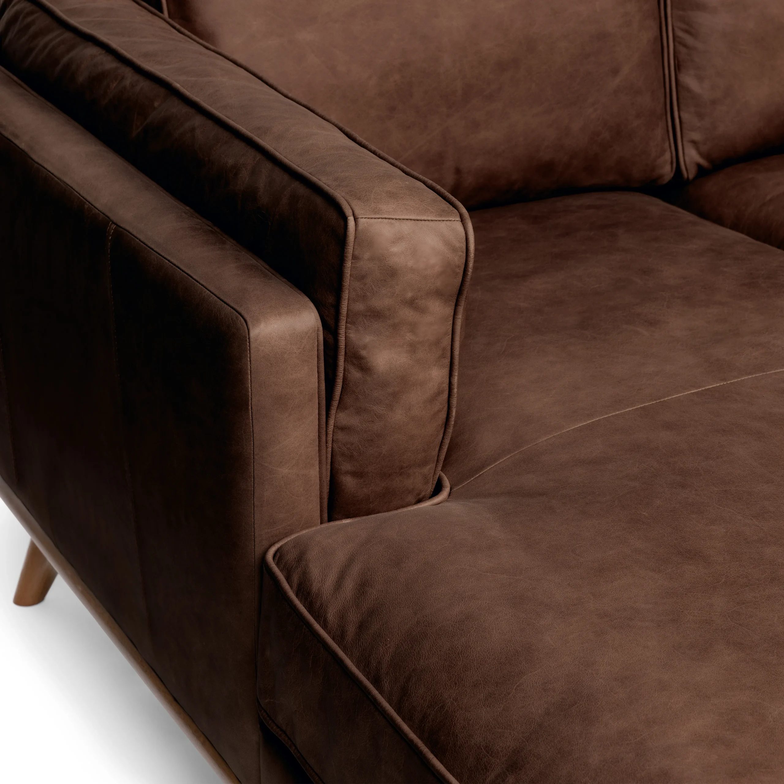 Timber 93_ Leather Left Sectional - Charme Chocolat - Image 7