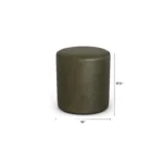 Cilo 16_ Leather Ottoman - Charme Green
