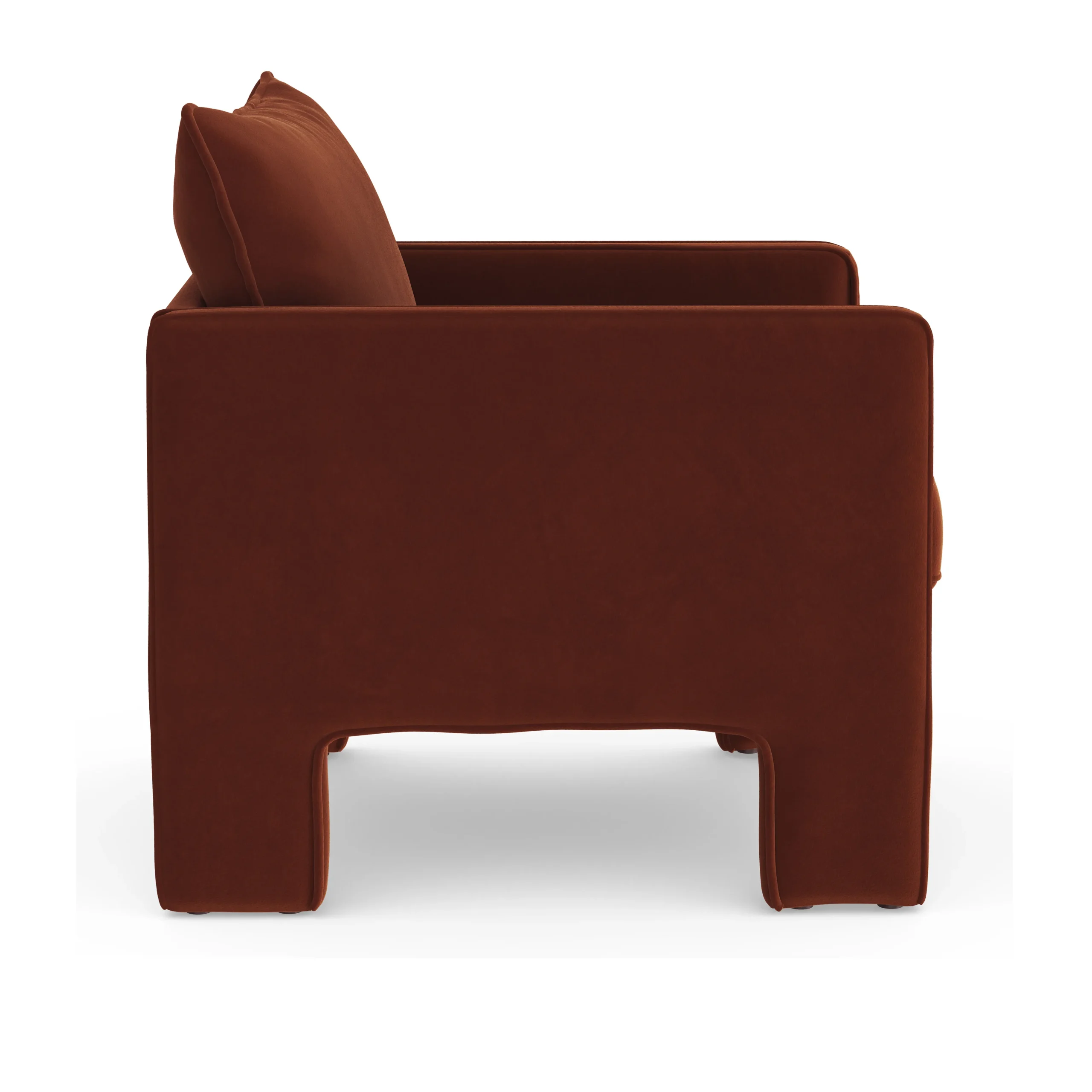 Oren 29.5_ Velvet Lounge Chair - Hale Rust - Image 8