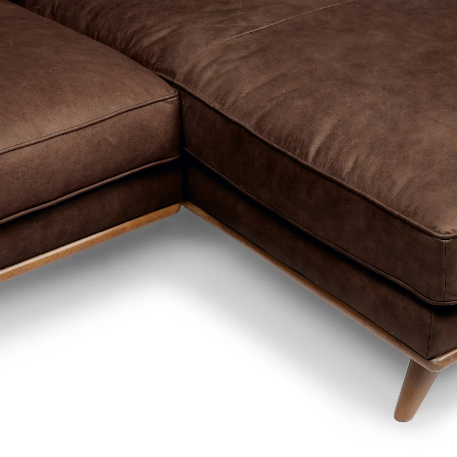 Timber 93_ Leather Right Sectional - Charme Chocolat - Image 7