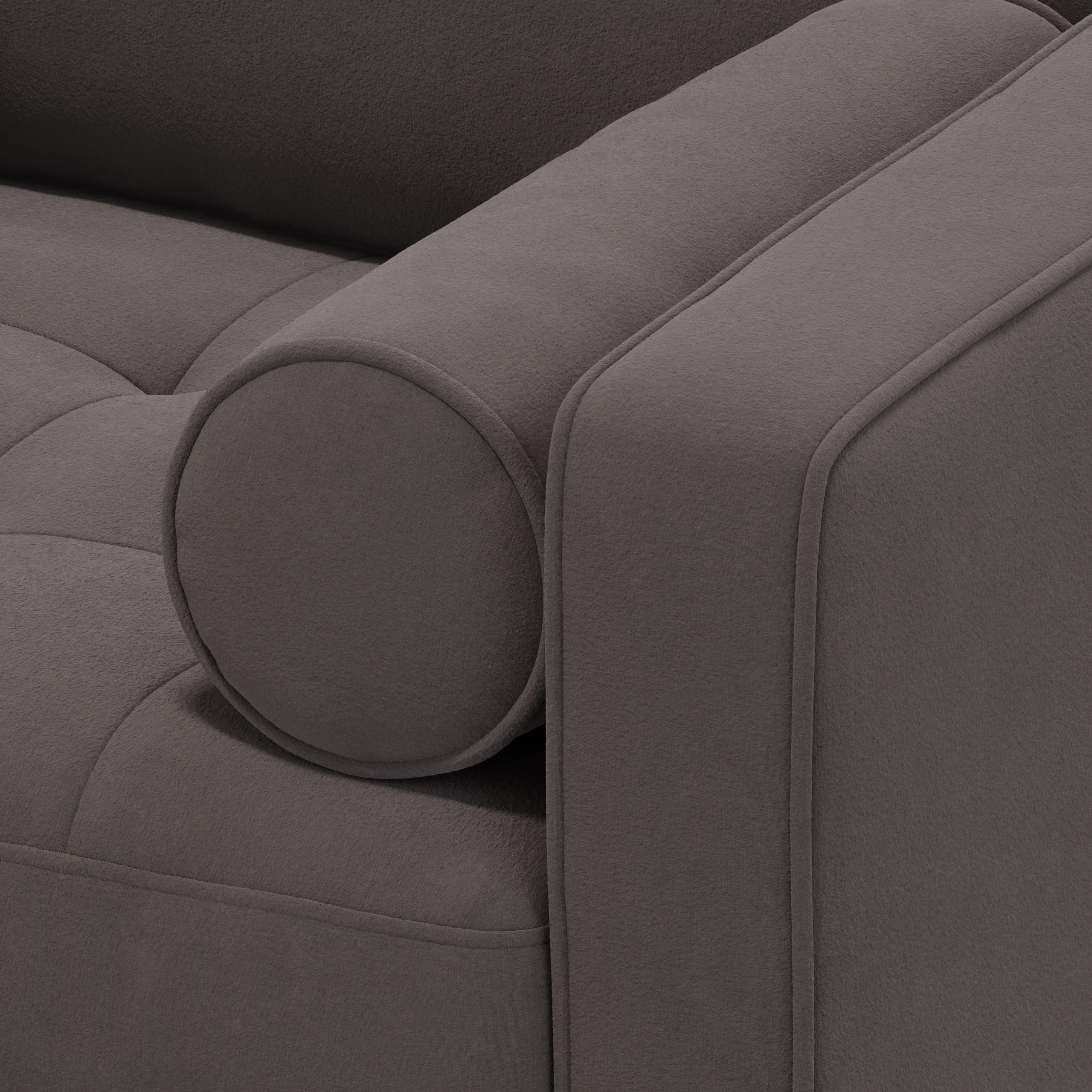 Sven 42_ Tufted Velvet Lounge Chair - Hale Warm Gray - Image 7