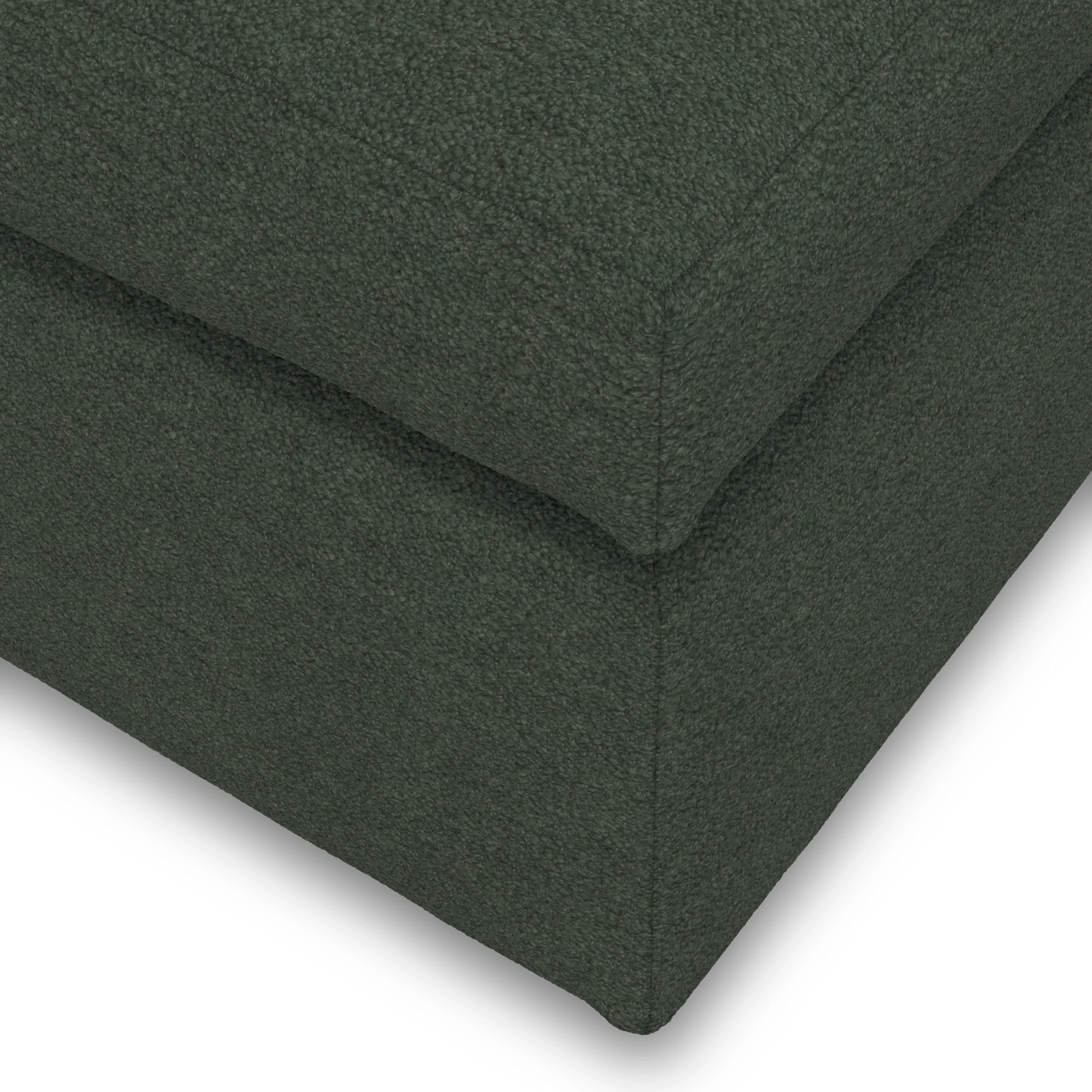 Landry 28_ Ottoman - Green Wool Bouclé - Image 7