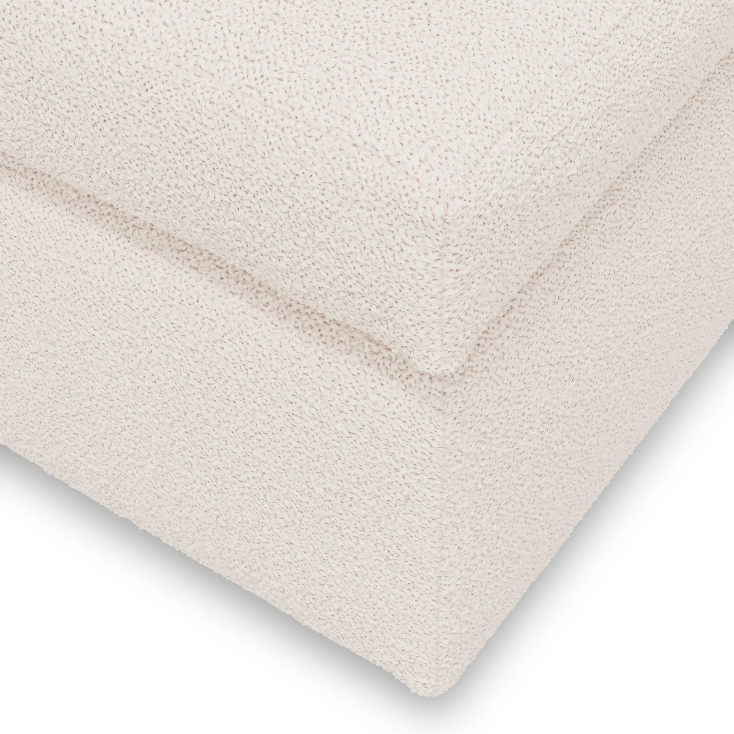 Landry 28_ Ottoman - Ivory Wool Bouclé - Image 7