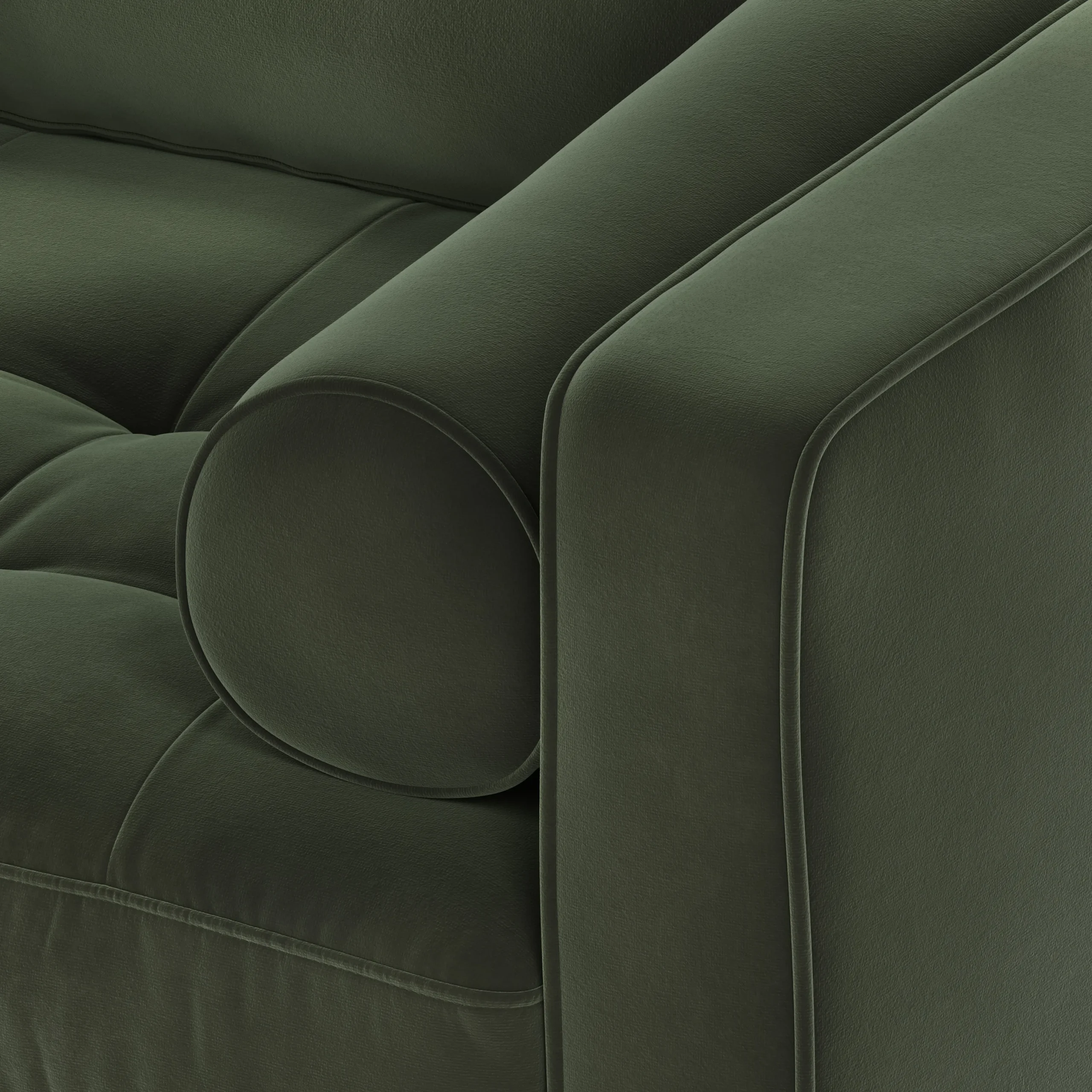 Sven 42_ Tufted Velvet Lounge Chair - Plush Pacific Green - Image 7