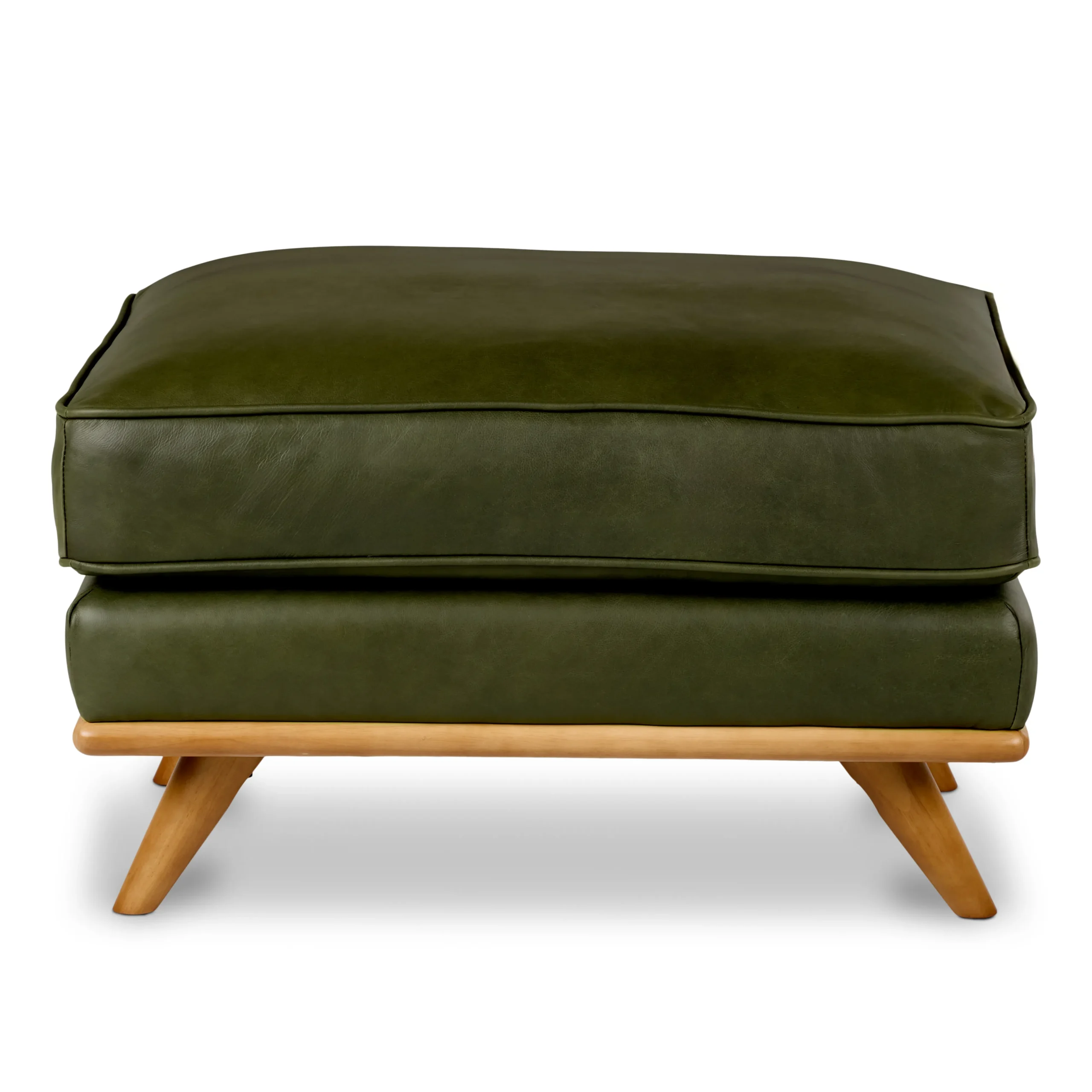 Timber 31_ Leather Ottoman - Charme Green - Image 7