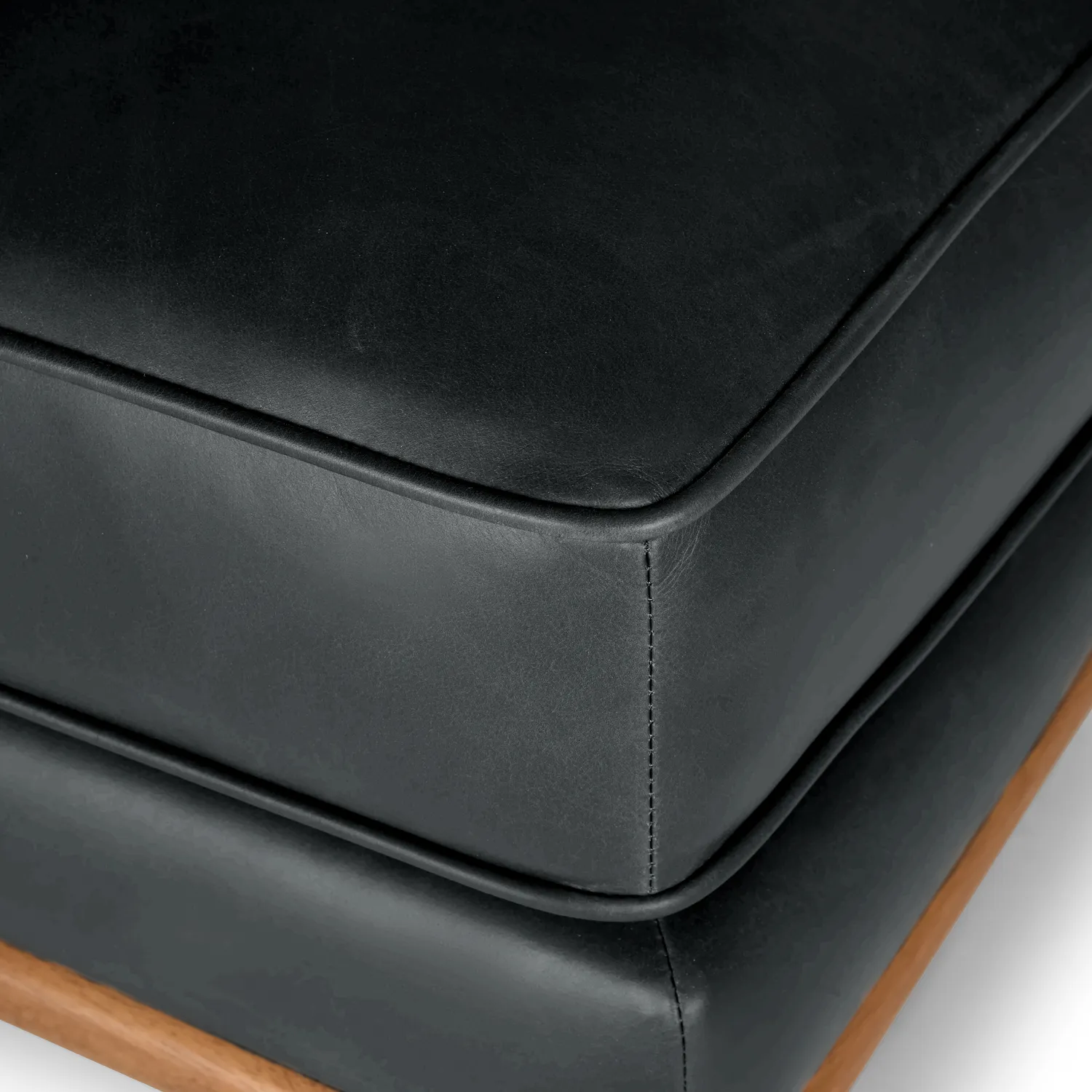 Timber 31_ Leather Ottoman - Charme Black - Image 7