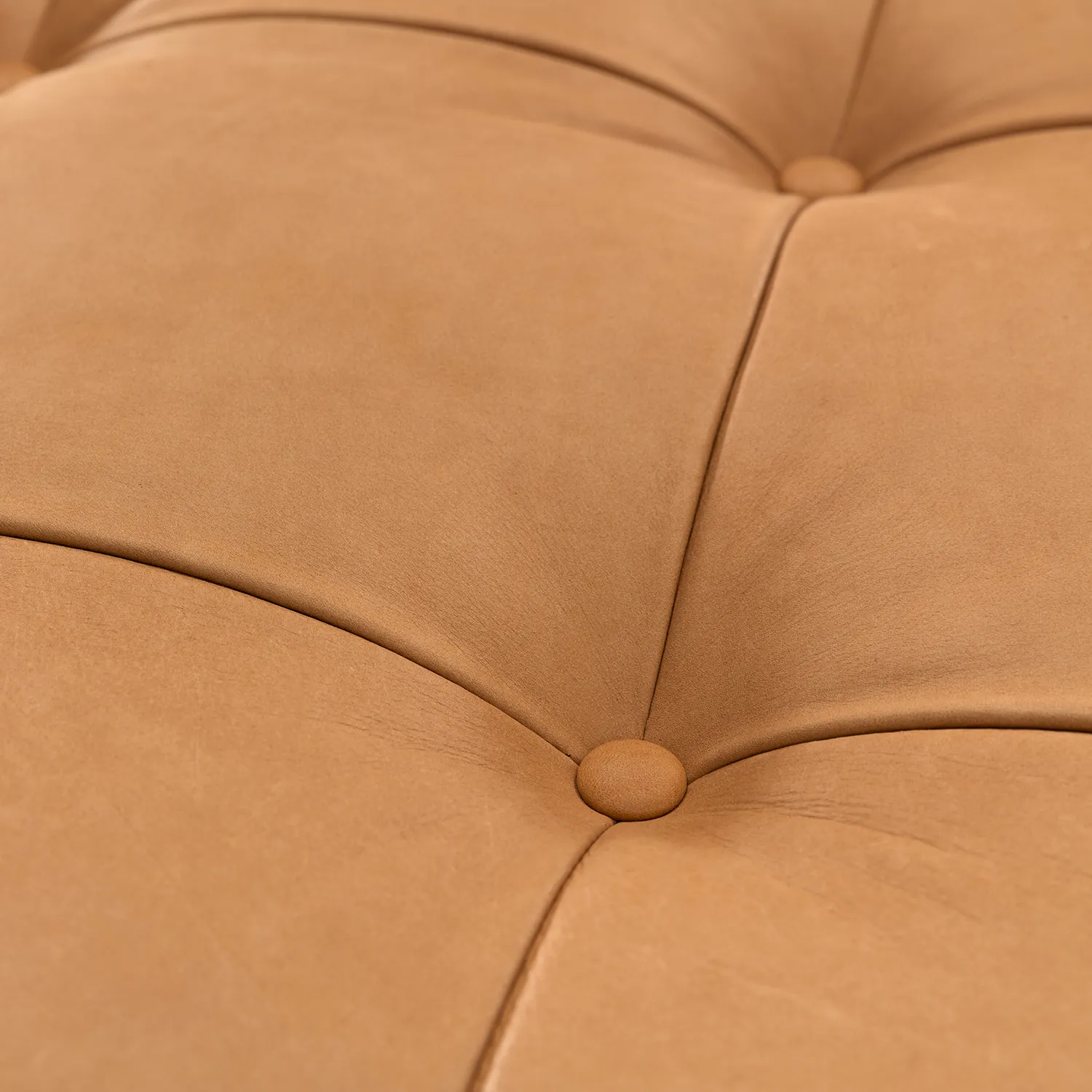Tablet 47_ Leather Square Ottoman - Charme Tan - Image 5