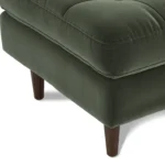 Sven 30_ Velvet Ottoman - Plush Pacific Green