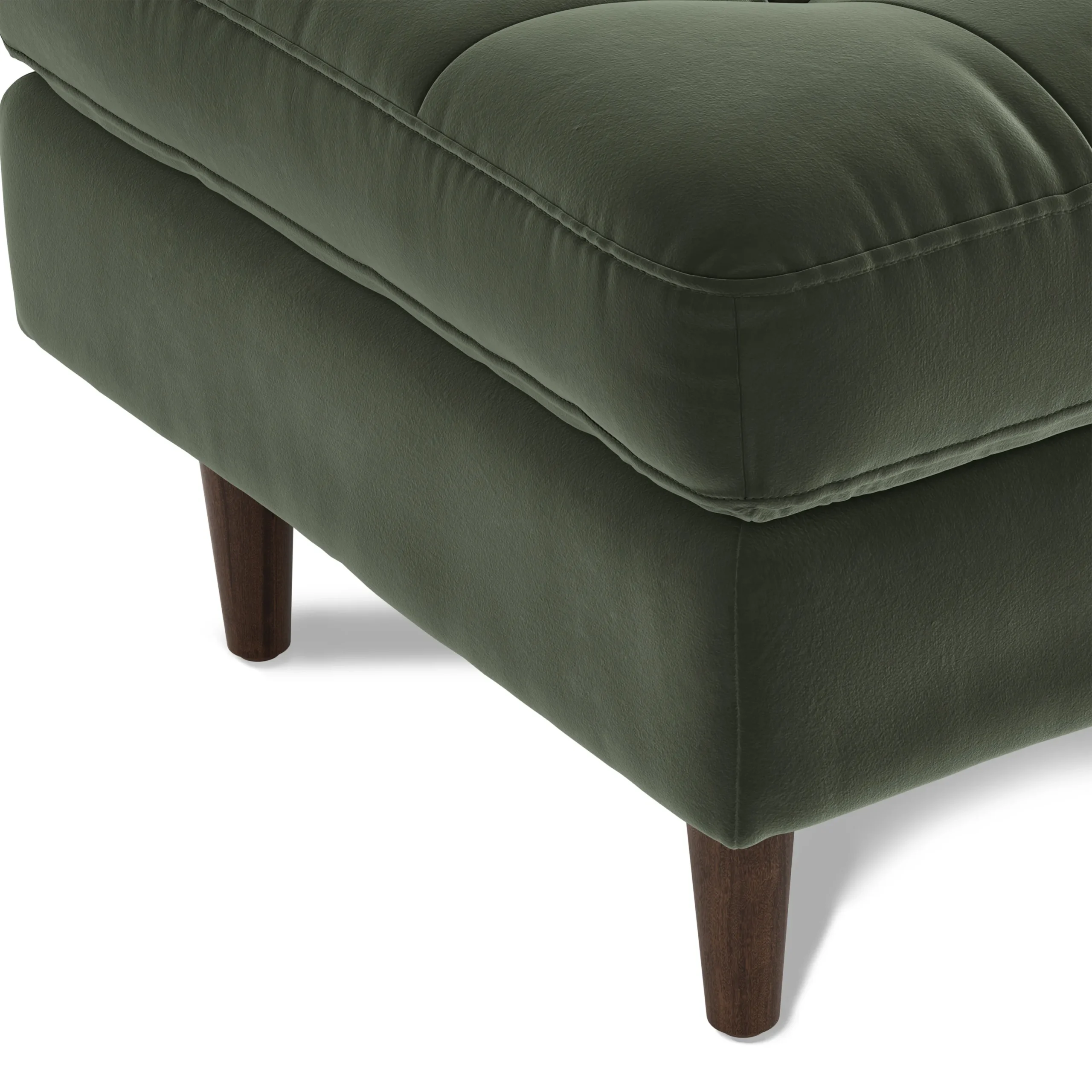 Sven 30_ Velvet Ottoman - Plush Pacific Green - Image 5