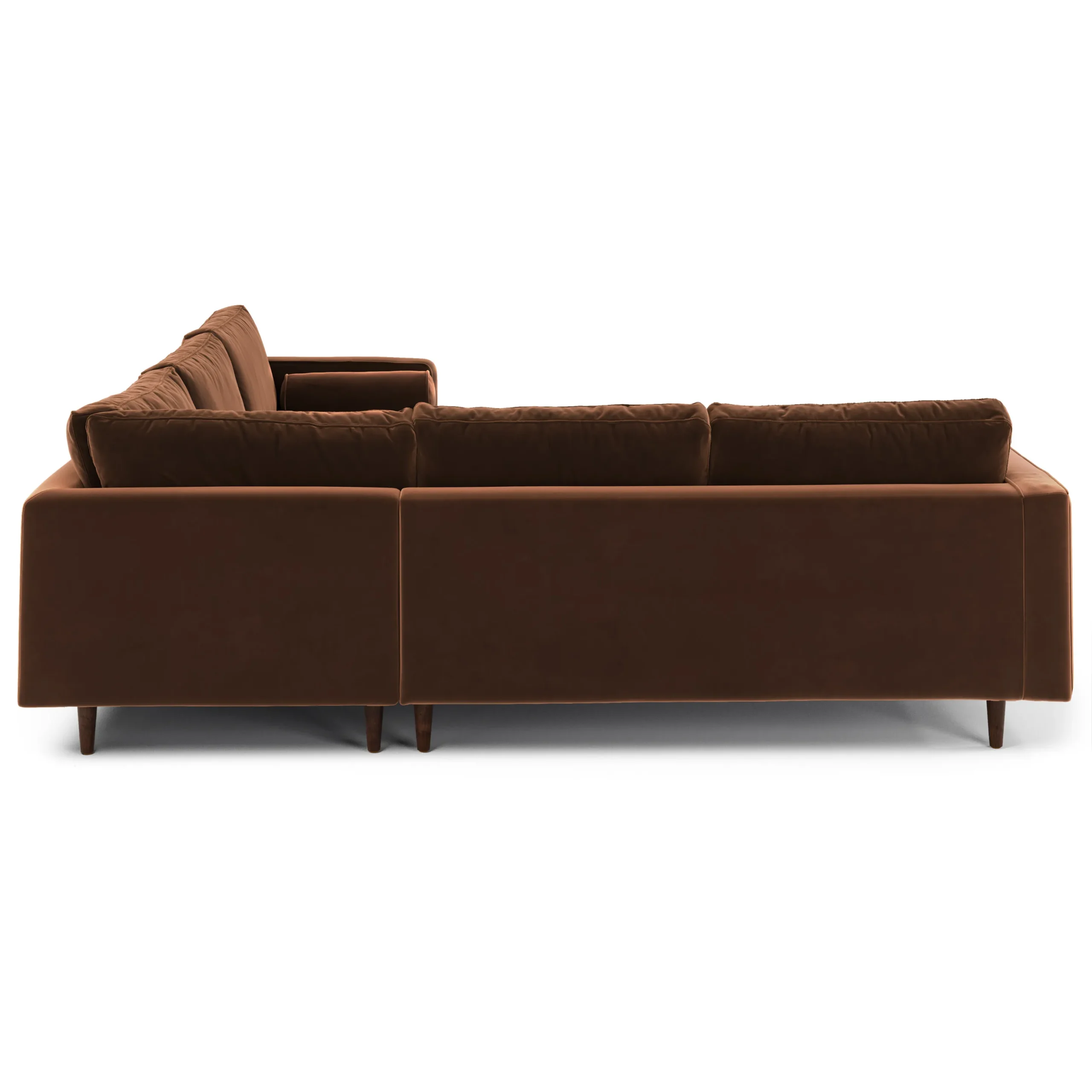 Sven 107_ Tufted Velvet Corner Sectional - Plush Pacific Brown - Image 7