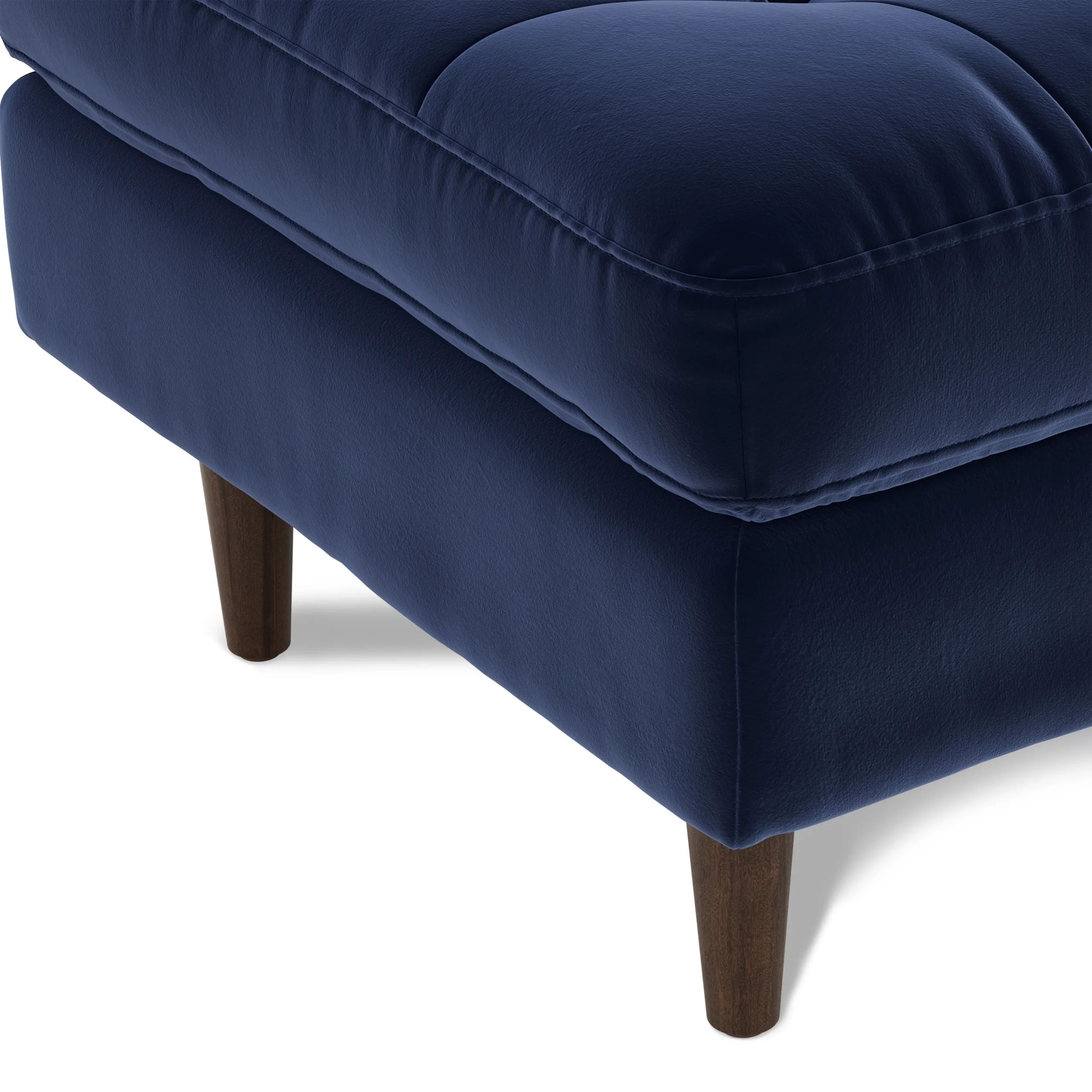 Sven 30_ Velvet Ottoman - Plush Cascadia Blue - Image 5