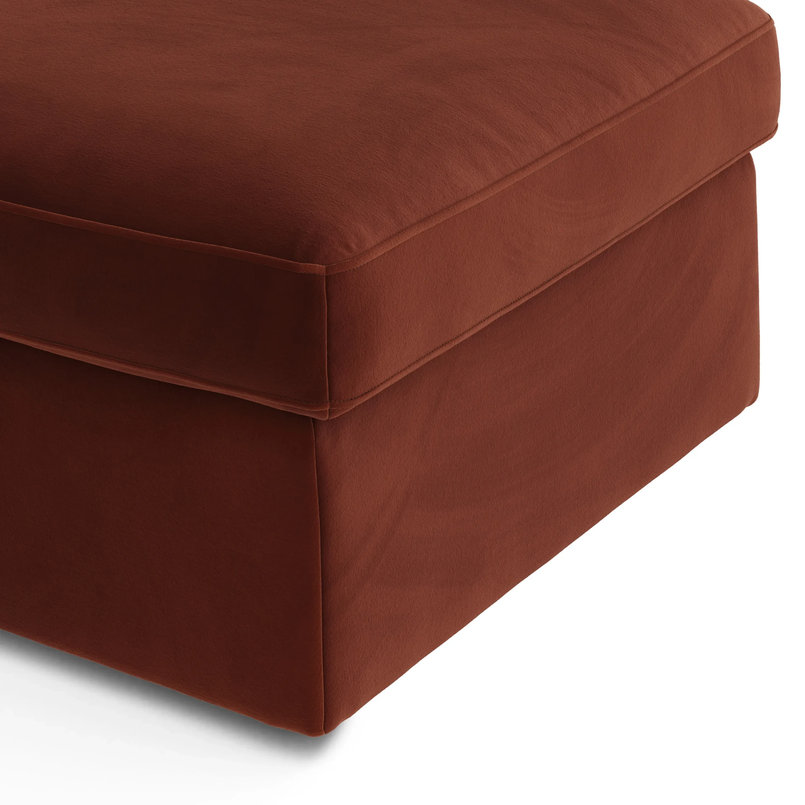 Lenae 33_ Velvet Ottoman - Hale Rust - Image 7