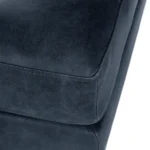 Sven 30_ Leather Ottoman - Oxford Blue