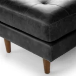Sven 30_ Leather Ottoman - Oxford Black