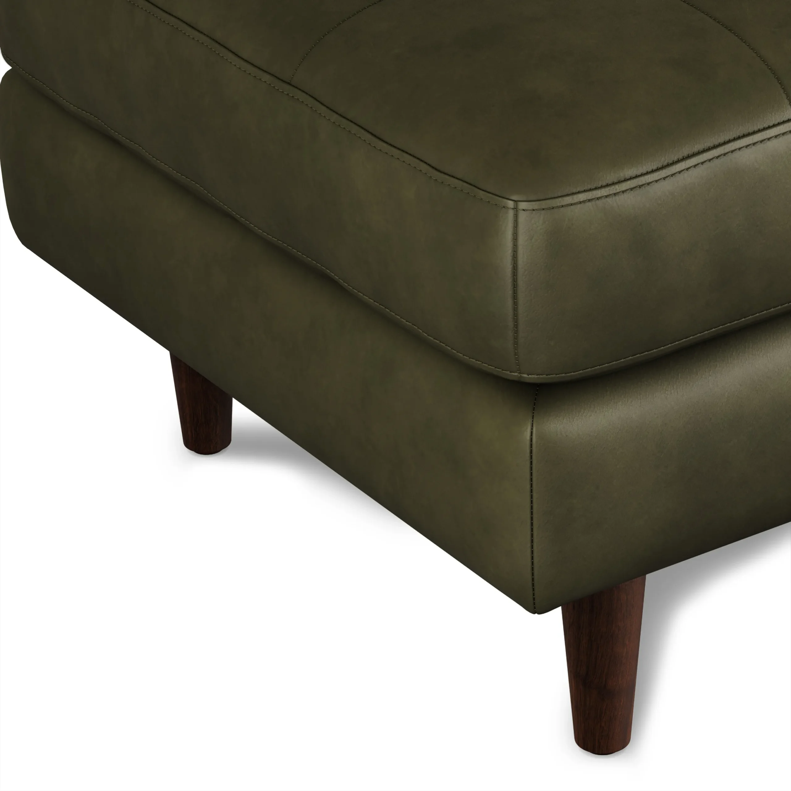 Sven 30_ Leather Ottoman - Charme Green - Image 7
