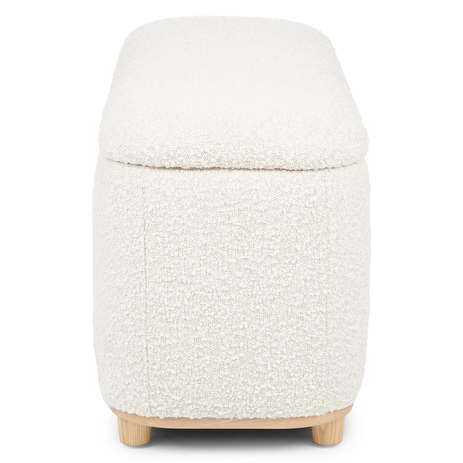 Maribo 48_ Storage Ottoman - Ivory Bouclé - Image 7