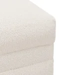 Riley 28_ Ottoman - Ivory Wool Bouclé
