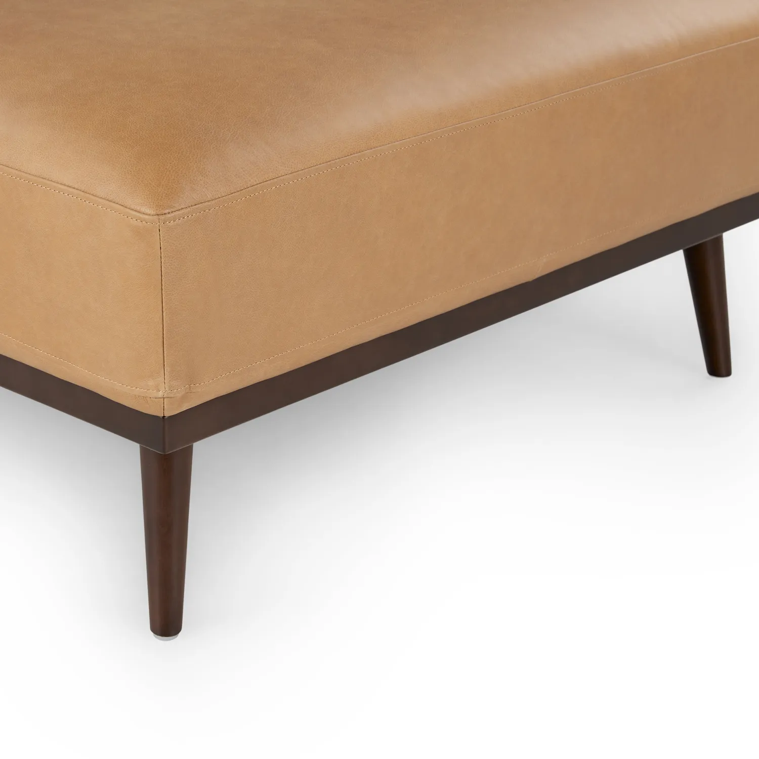 Rhett 38.5_ Leather Ottoman - Charme Tan - Image 7