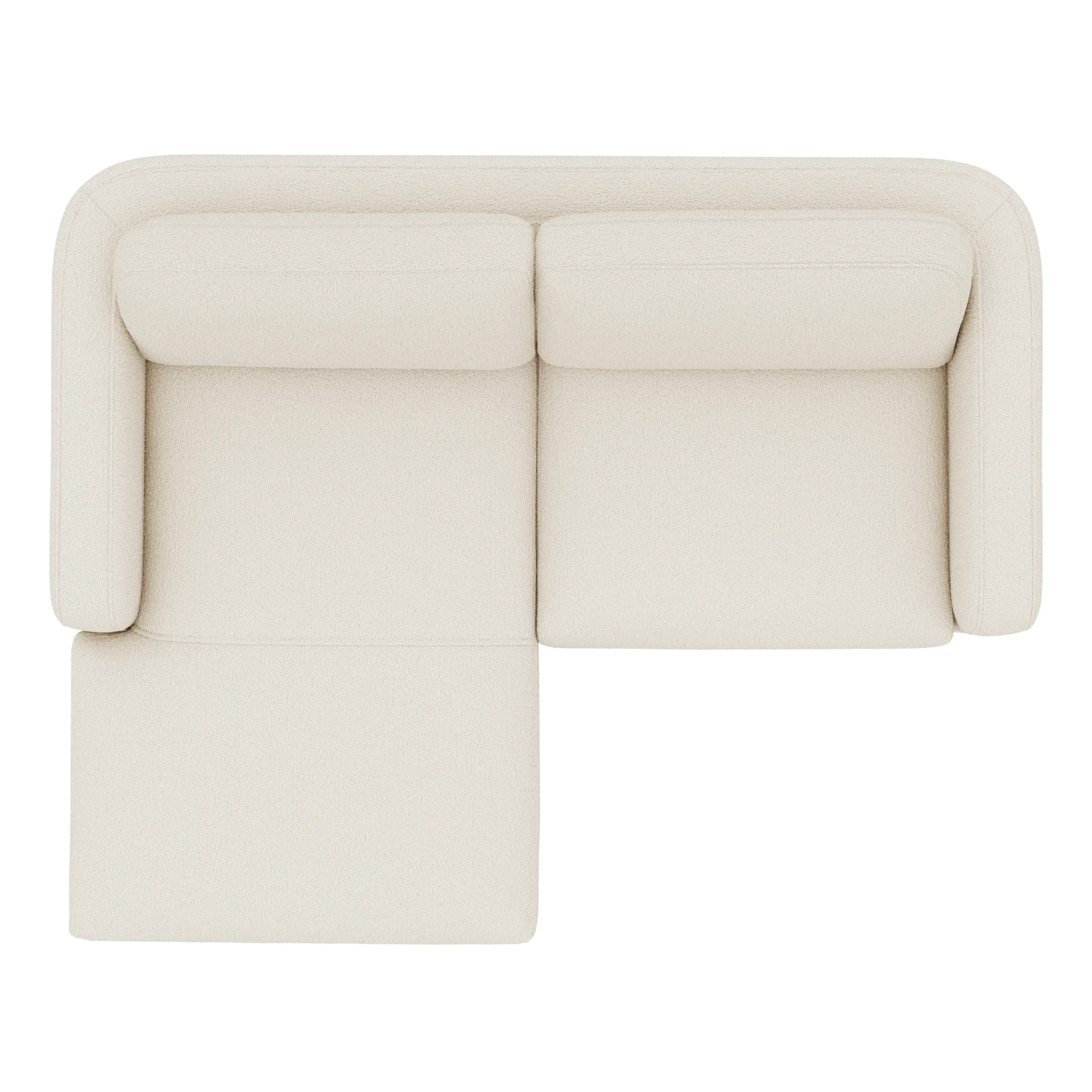 Vati 80_ Left Storage Sectional - Natural Oak and Ivory Wool Bouclé - Image 7