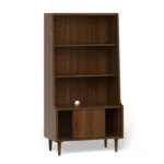 Frances 36_ Bookcase with Storage - Walnut
