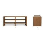 Torme 57_ Bookcase, Short - Smoked Oak
