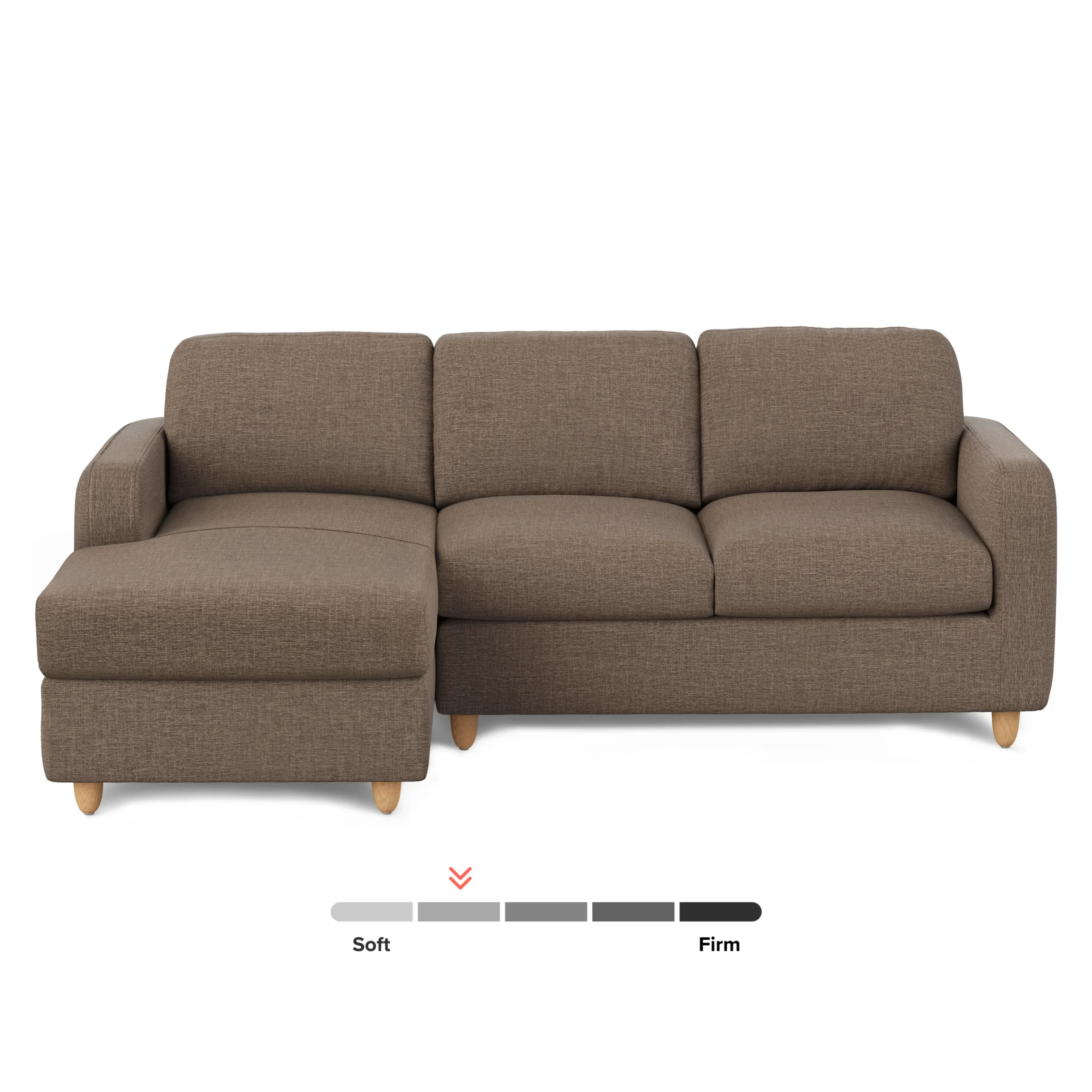 Vati 90.5_ Left Storage Sectional - Natural Oak and Buckler Brown - Image 5