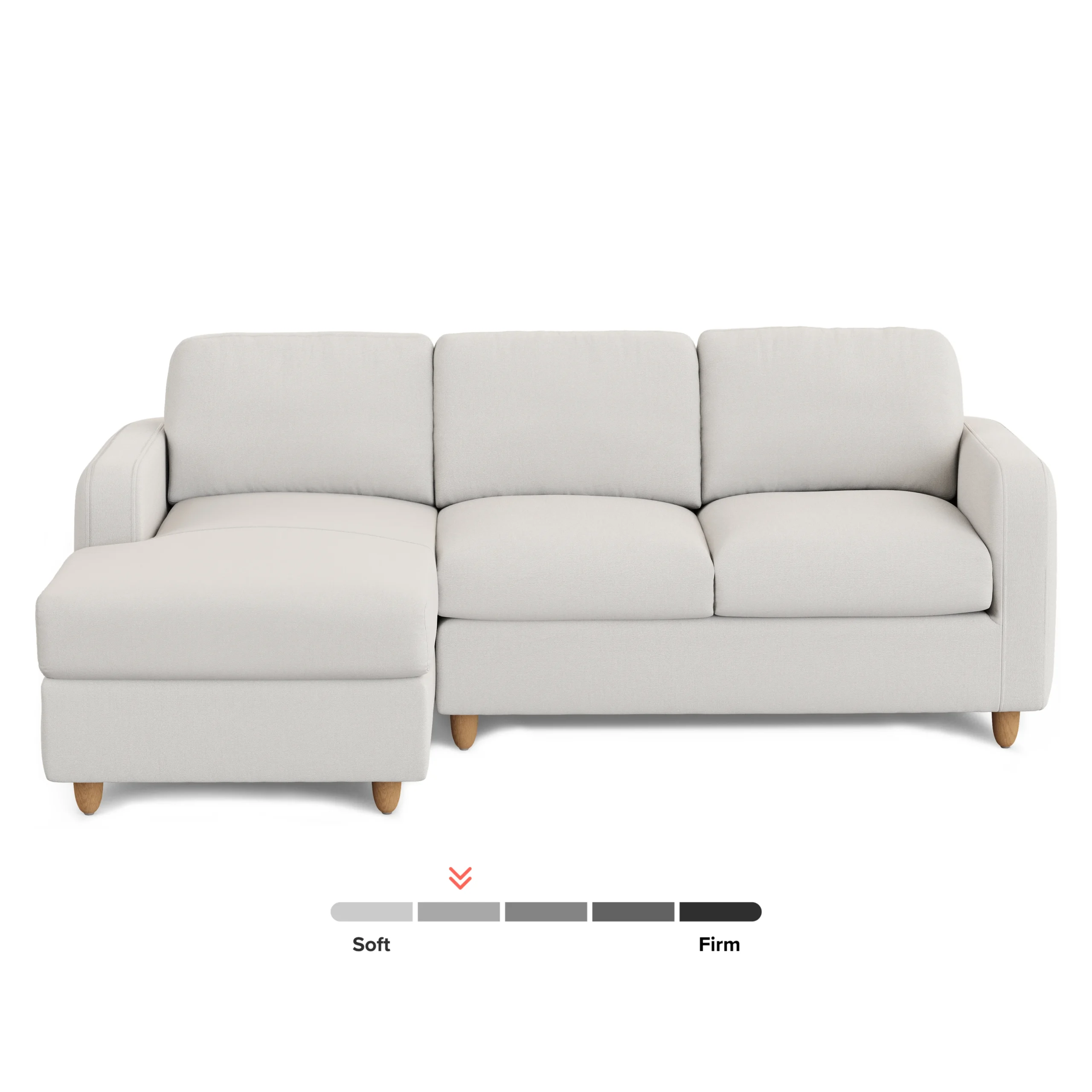 Vati 90.5_ Left Storage Sectional - Natural Oak and Buckler Ivory - Image 5