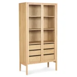 Mysen 35.5_ Glass Cabinet - Natural Oak