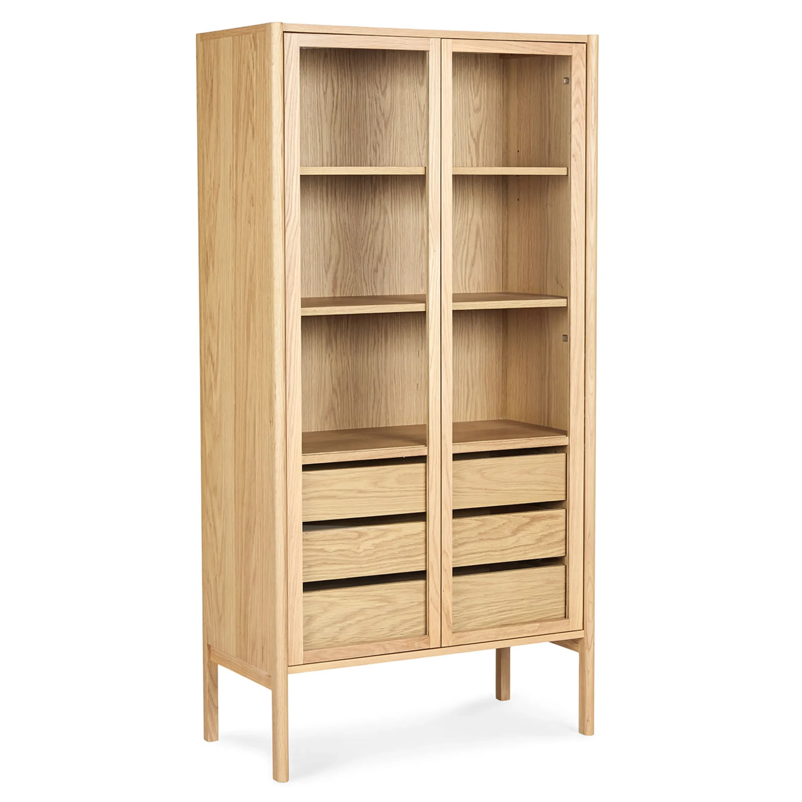 Mysen 35.5_ Glass Cabinet - Natural Oak - Image 7