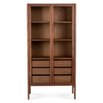 Mysen 35.5_ Glass Cabinet - Walnut