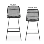 Selka Outdoor Bar Stool - Black