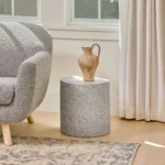 Solina Outdoor Stool - Gray Terrazzo