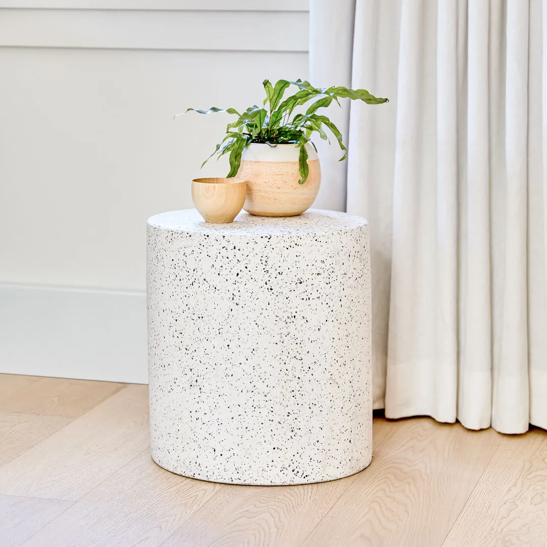 Solina Outdoor Stool - White Terrazzo - Image 7