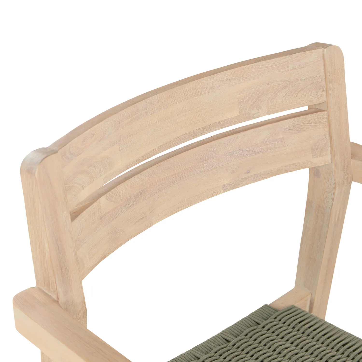 Reyes Outdoor Stackable Dining Armchair - Sun-Bleached Gray - Image 9