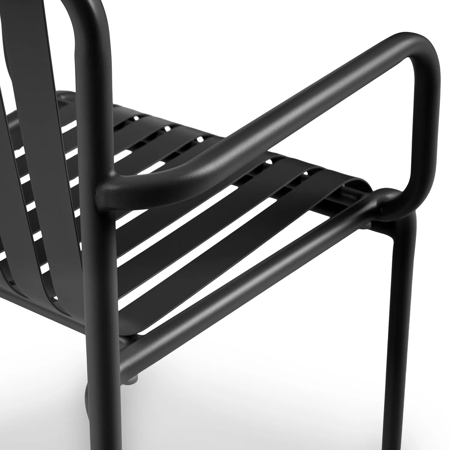 Sarek Outdoor Stackable Dining Armchair - Black - Image 14